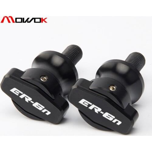 10mm CNC Swingarm Spools stand screws Slider For Kawasaki ER6N 2006-2016 er6n 2014 2015