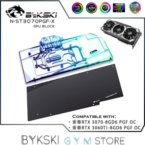Bykski GPU Water Block For ZOTAC RTX 3070 / 3060TI 8GD6 PGF OC,VGA Copper Water Cooling Radiator,5V/12V N-ST3070PGF-X