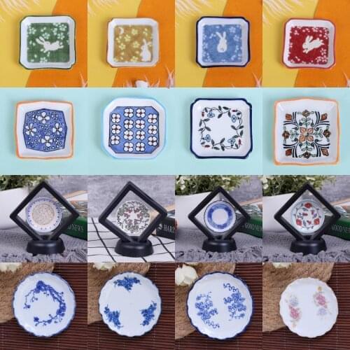 Multi Styles Dollhouse Miniature Trays Plates Doll Mini Food Dishes Tableware Kitchen Toys Doll House Accessories 1pc or 1set