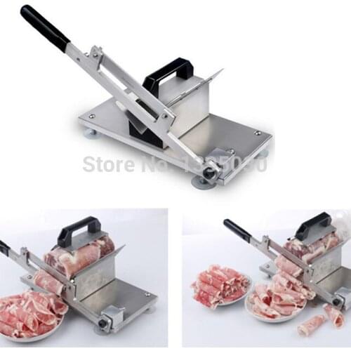 1PC ST-200 Meat Cutting Slicer Mutton Roll Stainless Steel Beef Meat Slicer Cutter With English Manual