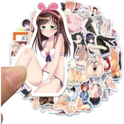 10/50/100PCS Anime Sexy Girls Beautiful Foot Stickers DIY Motorcycle Skateboard Laptop Guitar Suitcase Bike Waifu Hentai Sticker