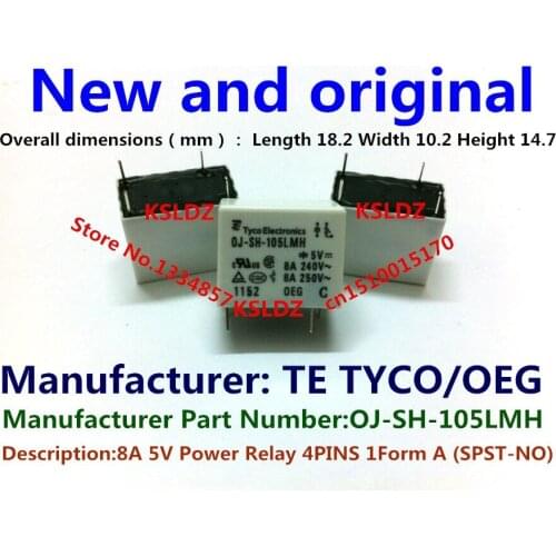 100%Original New TE TYCO OEG OJ-SH-105LMH OJ-SS-105LMH OJ-SH-112LMH OJ-SS-112LMH OJ-SS-124LMH OJ-SH-124LMH 4PINS 8A Power Relay