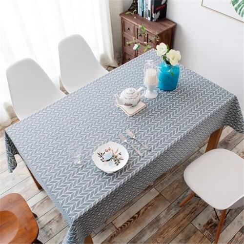140x140cm Tablecloth Pastoral Cotton and Linen Printing Desktop Household Multifunctional Rectangular Coffee Table Cloth Cover