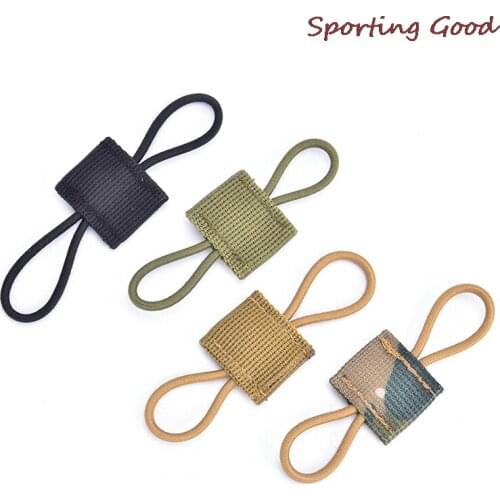 2pcs Tactical Elastic Ribbon Buckle Binding Retainer For PTT Antenna Stick Pipe