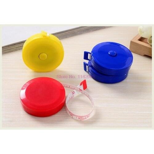 200pcs 150cm Measuring Tape Measure Retractable Metric Belt Colorful Portable Ruler Centimeter Inch Children Height Ruler
