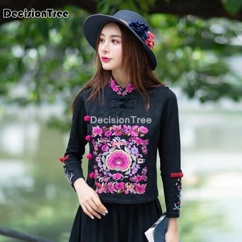 2021 chinese traditional hanfu vest embroidery flower chinese stand collar vest coats ethnic style embroidery hanfu vest