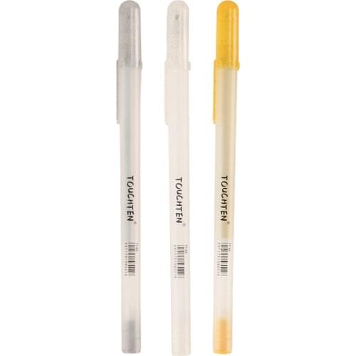 3Colors Permanent Marker Paint Pen Card Writing Drawing Outline Pen Highlighter