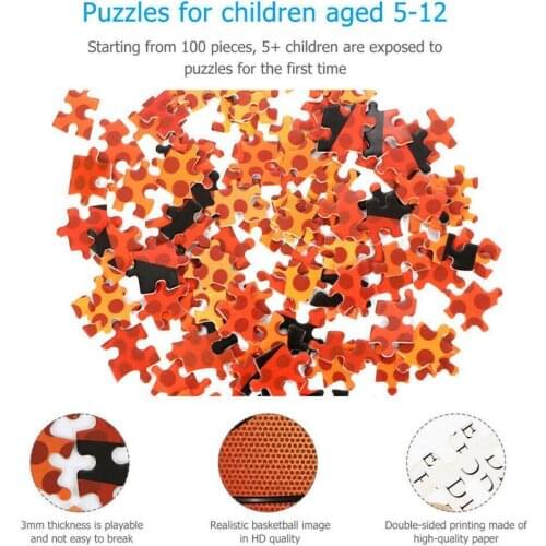 3D Jigsaw Puzzle 1000 Pieces Football Basketball Cartoon Paper Plane Jigsaw Educational Children Puzzle Adult Children