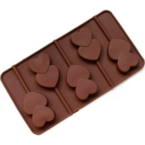 Free shipping five heart with heart chocolate mold cooking tools Silicone Mould baking Fondant Sugar Craft DIY Cake candy cake