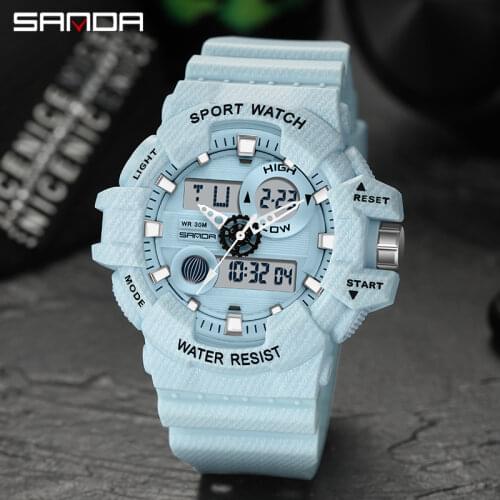SANDA Men Watch Top Luxury Brand Sport Military Watches Mens Chronograph Quartz Wristwatch Date Male Clock Relogio Masculino
