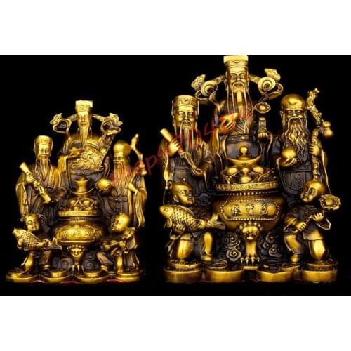 Pure copper, Fulushou Samsung treasure bowl ornaments, exquisite crafts, ornaments collection