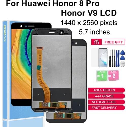 For Huawei Honor 8 Pro LCD Touch Screen Digitizer Assembly For Honor V9 LCD Display Replacement Parts With Frame DUK-L09 AL20