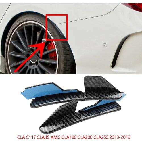 For Mercedes Benz C117 CLA45 CLA 180 200 250 AMG 2013-2019 Car Side Fender Flare Extension Wheel Eyebrow Protector Lip