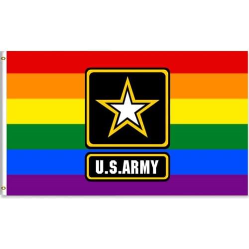 Bandera Flag of USA army Gay flags rainbow LGBT Banner 150X90CM Banner 3x5 FT 100D Polyester Brass Grommets
