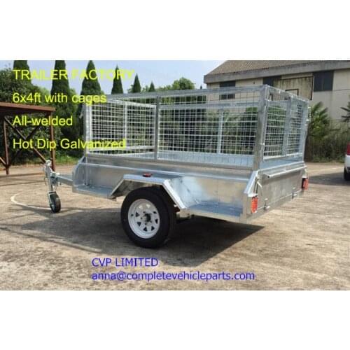HOT DIP GALAVANIZED 6x4 box trailer with 600mm cage, all-welded