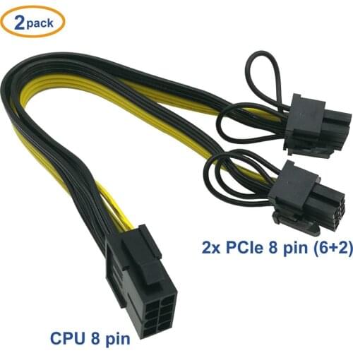 8 Pin to dual 8 (6+2) Pin PCI Express Power Converter Cable for Graphics GPU Video Card PCIE PCI-E VGA Splitter Hub Power Cable