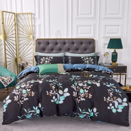 Pastoral Style 600TC Egyptian Cotton Bedding Sets Queen King Size Duvet Cover Flat/Fitted Sheet Pillowcase