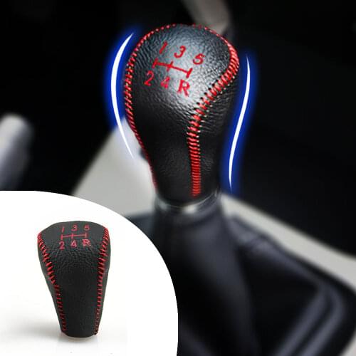 Leather Gear Shift Knob Cover MT For Honda Crider 2013-2015 CIVIC 2012 2013 2014 2015 2016 -2018 5 Speed Manual Shift Lever