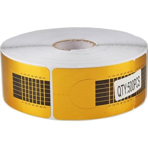 Square Shaped 500pcs Nail Form Nails Tip Paper Form Nail Decoration Sticker Tool Nail Art Tool