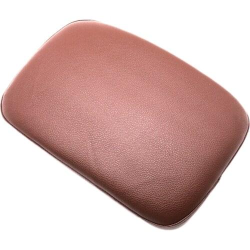 Motorcycle Rear Passenger Seat Cushion 8 Suction Cup Pillion Pad Suction Cup Brown Seat For Harley Dyna Sportster Softail Tour