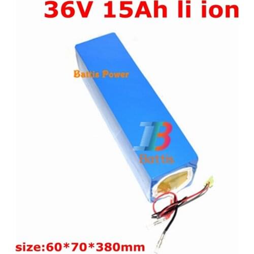 Customize long size 36v 15ah lithium ion battery 18650 li ion battery with BMS 10S for 500w 750w scooter ebike +2A charger