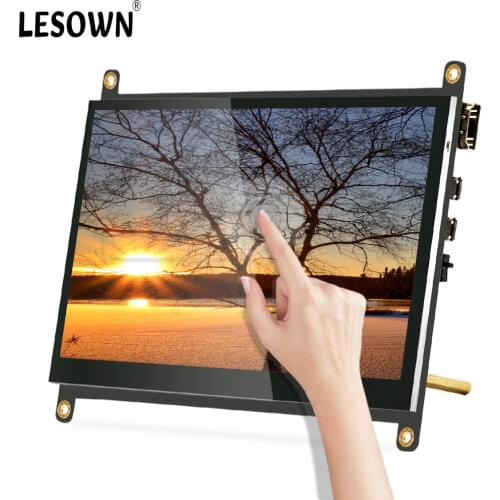 7inch Capacitive Touchscreen with Case Holder, 800x480 Ultra HD HDMI Monitor Display - Supports Raspberry Pi , Banana Pi Windows