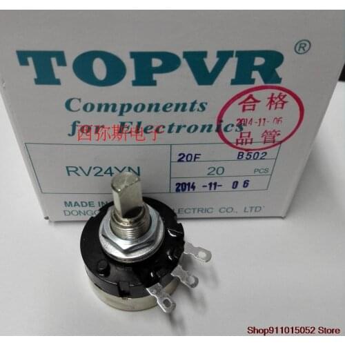 Original TOPVR RV24YN20FB502 5 k half shaft high life potentiometer potentiometer