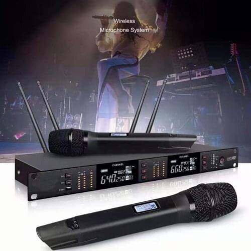 Paulkitson MK-951True Diversity Digital Wireless Microphone System Professional Performance Microphone UHF Dual Channel MIC