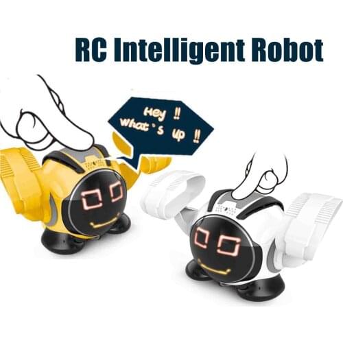 Mini RC Robot with Lighting Music Automatic Demonstration Intelligent Model Early Educational Remote Control Smart Robots Toys