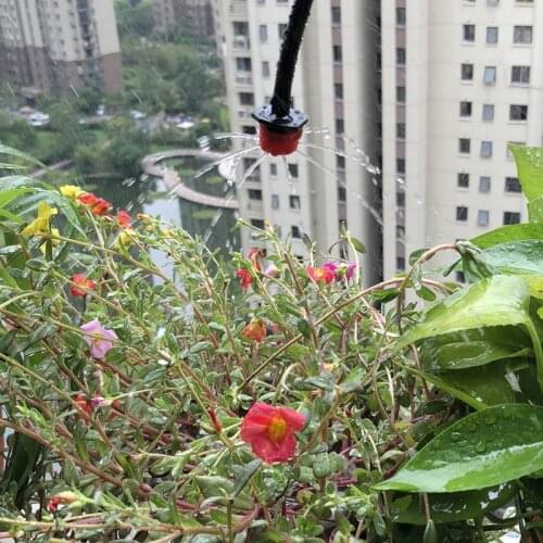 S187 100pcs Quality red adjustable flow nozzles drip 8 hole drip for flower watering and fruit drip irrigation