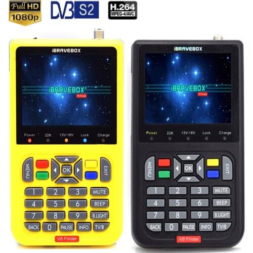 V8 Finder DVB-S2/S2X Satellite Finder Satfinder H.264 DVB S2 Satelite Finder Meter Detector Full 1080P FTA Sat Finder