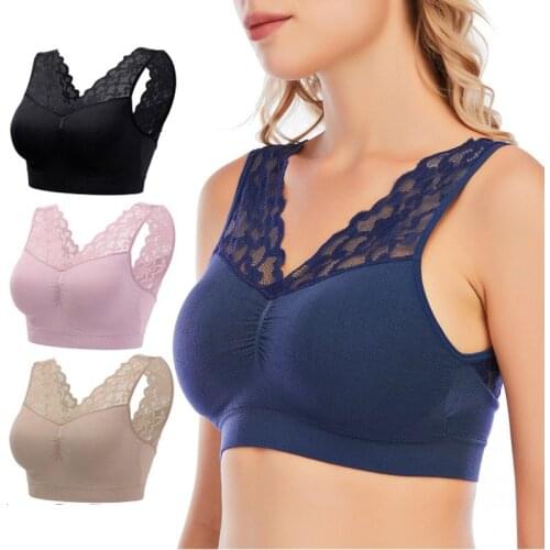 Sexy v neck lace Bras For Women Brassiere push up padded bra nylon seamless comfortable bralette soutien gorge femme