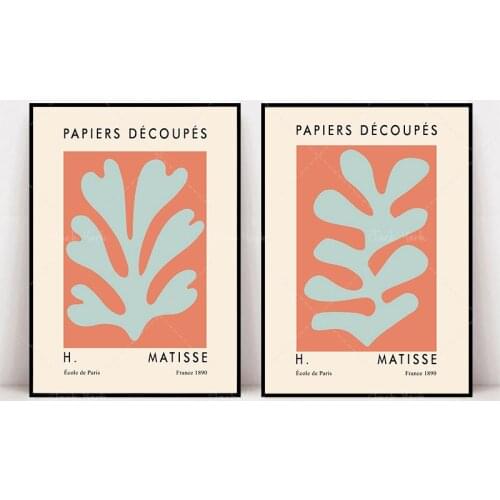 Matisse poster modern abstract painting minimalism set canvas wall art picture print silhouette floral pattern Home decoration m
