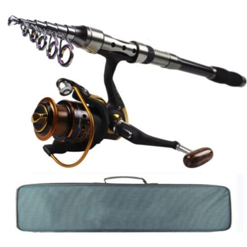 Hyaena High Quality 2.1M-3.6M Carbon fiber Telescopic Fishing Rod portable Fishing Pole Spinning