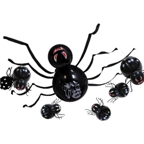 Halloween Party Decoration Balloon Spider Ghost Festival Party Supplies Spider Balloon Haunted House Bar Layout