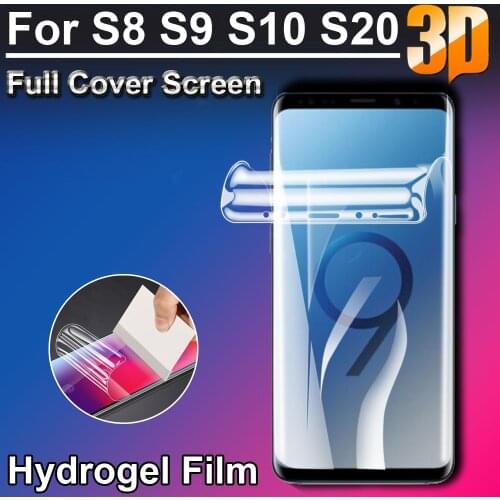 HD 3D Ultra Clear Soft LCD Full Cover Screen Protectors For Samsung Galaxy S8 S9 S10 S20 Ultra + FE 5G plus Hydrogel Films