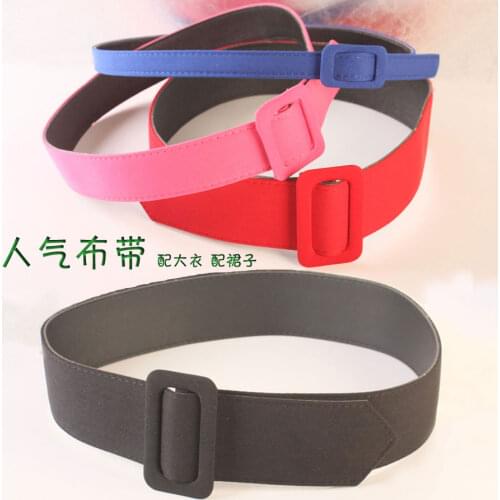 Black strap all-match skirt cummerbund decoration cloth belt female red one-piece dress belt cloth P068
