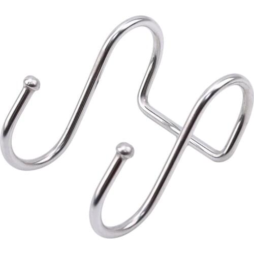 Useful New Hot Creative 1 pc Stainless Steel Double S Shape Back Door Clothes Bag Hook Kitchen Cupboard Sundries Organizer