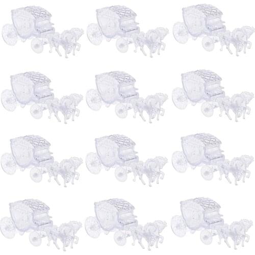 12 Pieces Crystal Horse Carriage Candy Gift Boxes Party Favor