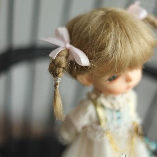 New Arrival 1/8 BJD Wig Super Doll Wig Cute Mohair With Braid For BJD Doll Hair Wig