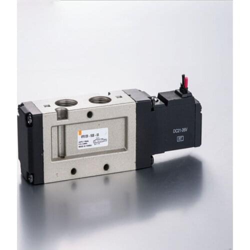 3/8" VF 3 position 5 way pilot-operated type Single solenoid lead wire 300mm loking type B pneumatic solenoid valve coil 24V