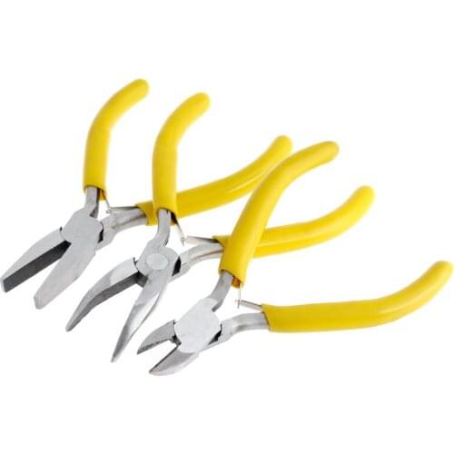3Pcs/Set Mini Jewelery Pliers Practical Jewelry Carbon Steel Handmade Repair Tool Kit