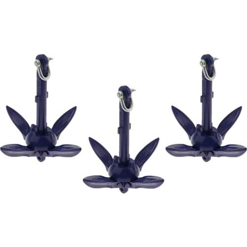 3x Aluminum Folding Anchor System Canoe Kayak Raft Sailboat Fishingboat