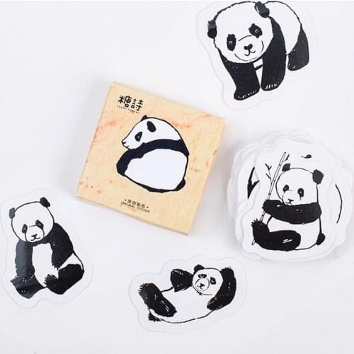 45pcs/pack Lovely Panda Animals Stickers Adhesive Stickers DIY Decoration Stickers