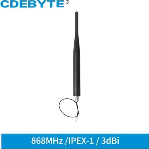 868MHz Rubber Antenna 3dBi IPEX-1 TX868-JZLW-15 High Gain Screw Fixed Easy to Install 20W Taxi Teams Other Related Equipment