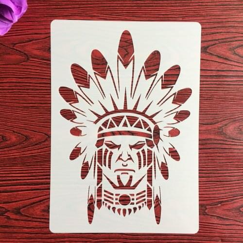 A4 29 * 21cm Chief Mandala DIY Stencils Wall Painting Scrapbook Coloring Embossing Album Decorative Paper Card Template