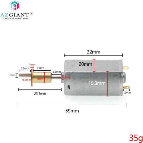 AZGIANT Mini DC 3V Small Motor 180 Motor Hair Clipper High Speed Shaver DIY Manual Toy Haircut