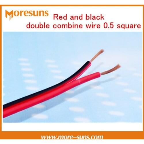 Free Ship 20M/lot Red and black double combine wire 0.5 square Pure copper alligator clip banana head lines and holding wire