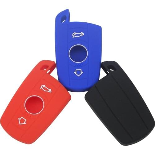 Bilchave 20pcs 2BT Remote Car Key Case Silicone Cover Fob For BMW X1 X5 3 5 Series E90 E91 E92 E60 Auto Key Case Car Accessorie