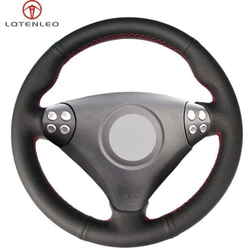 Black PU Artificial Leather DIY Car Steering Wheel Cover for Mercedes Benz SLK-Class W170 W171 SLK 200 280 350 2004-2008 C230